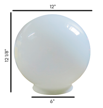 CF-06 Globo de cristal R12 Opalino c/Cuello