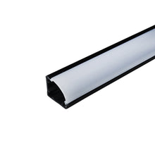 Perfil de Aluminio (difusor de tiras led) Esquinero Negro 3mts JACH