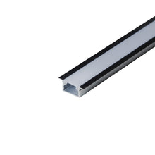 Perfil De Aluminio (Difusor de Tiras Led) Para Empotrar Color Negro 3 m JACH
