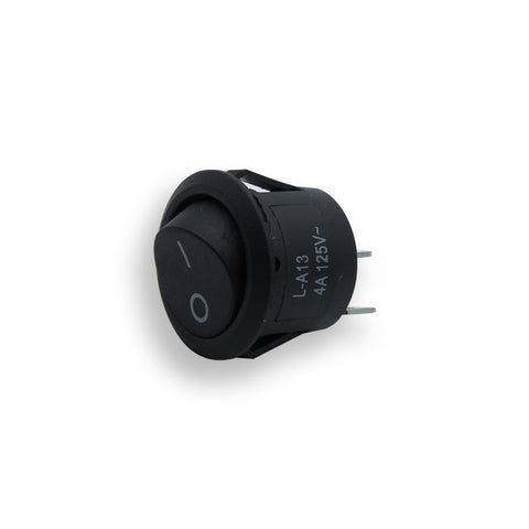 Interruptor balancín Redondo negro L-A13 (LEON)