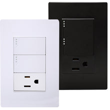 Placa 2 apagadores sencillos y un contacto Pro Supplier SPM-12010103B/N