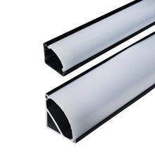 Perfil de Aluminio (difusor de tiras led) Esquinero Negro 3mts JACH